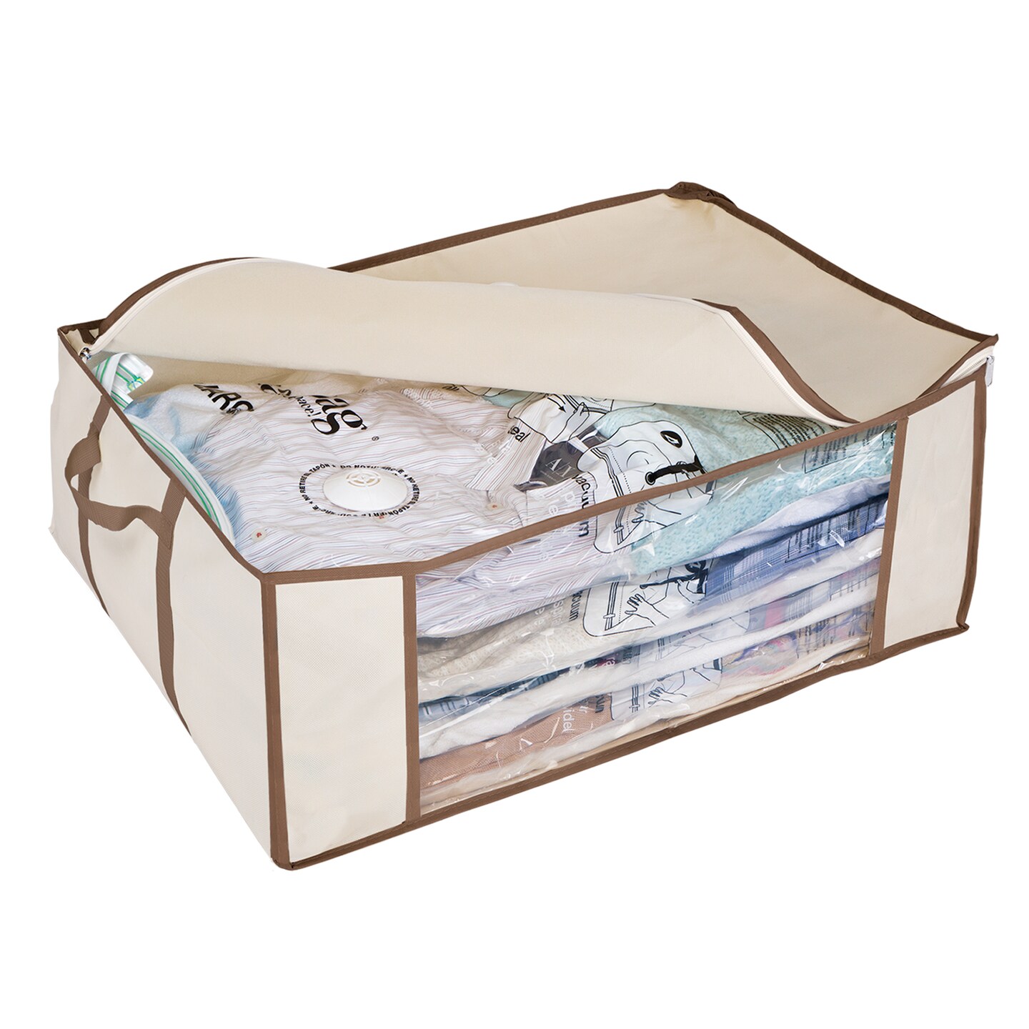 Smart Design MagicBag Instant Space Saver Storage - 1 Jumbo Tote with 4 Large Flat Compression Bags