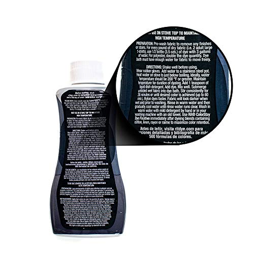 Synthetic Rit Dye More Liquid Fabric Dye – Wide Selection of Colors – 7 Ounces - Peacock Green