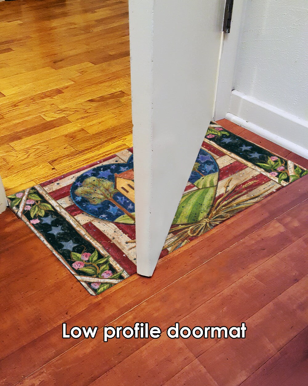 American Folk Heart Door Mat (18 x 30&#x22;)
