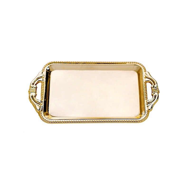12 pcs 4 in long Metallic Mini Rectangle Trays Favor Holders