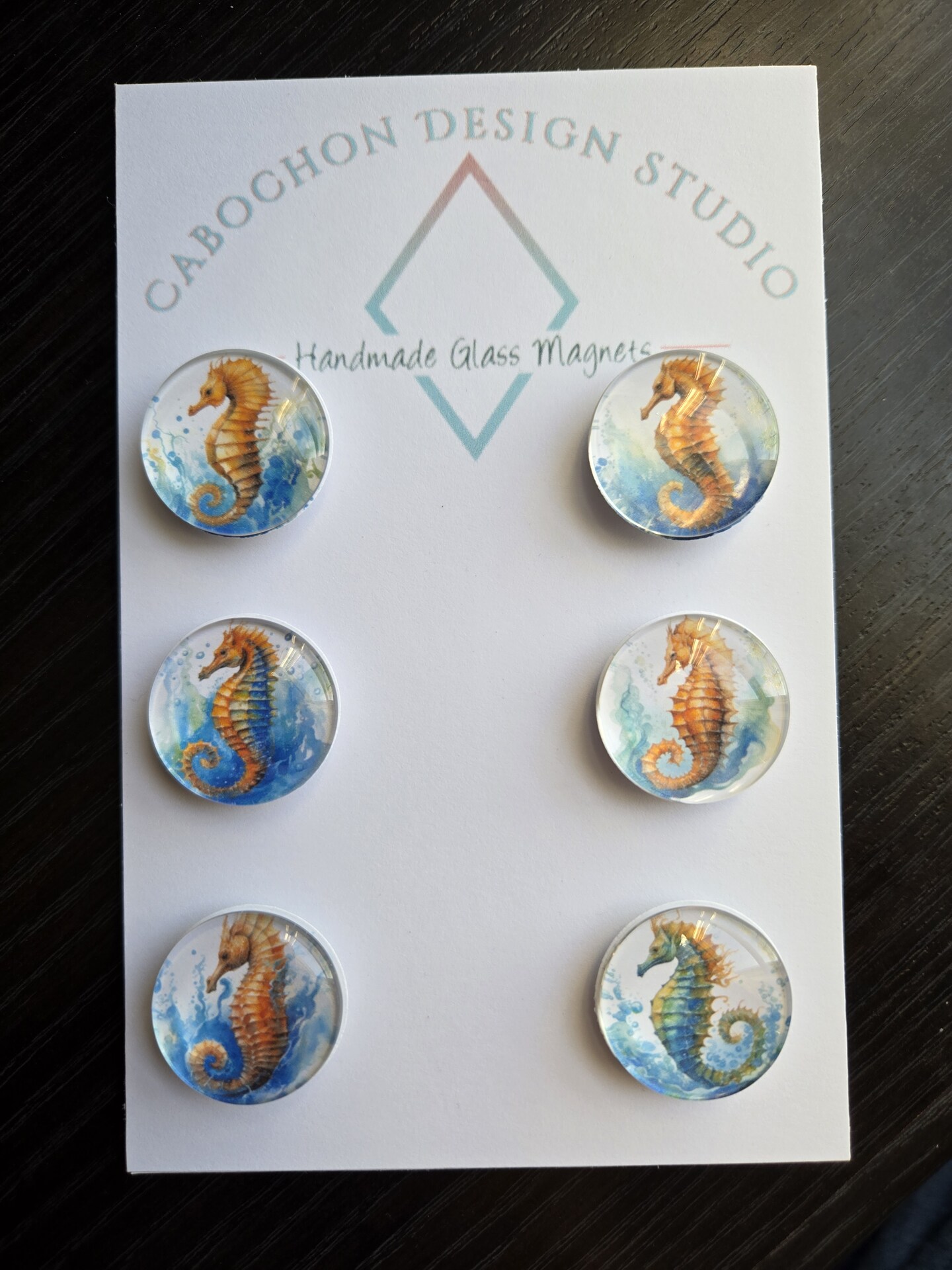 Seahorse Magnets, Glass, Cabochon, Fridge Magnets, Home Decor, Gift ...