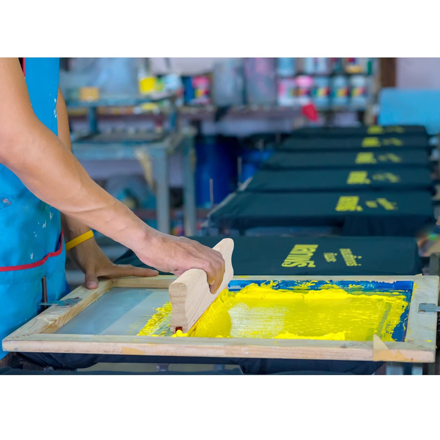 Colovis Screen Printing Frame and Squeegee Kit for Home or Small Business, Include 3 PCS Wooden Screen Printing Frames with Mesh and 2 PCS Screen Printing Squeegees (5 PCS)