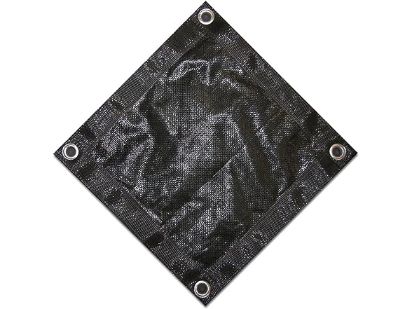 MINA&#xAE; - Blue Wave BWC604 Round Rugged Mesh Winter Pool Cover, 18-FEET, Black