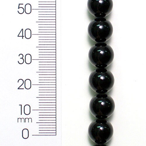 Round Onyx Beads - Black - 10mm - 8&#x22; Strand