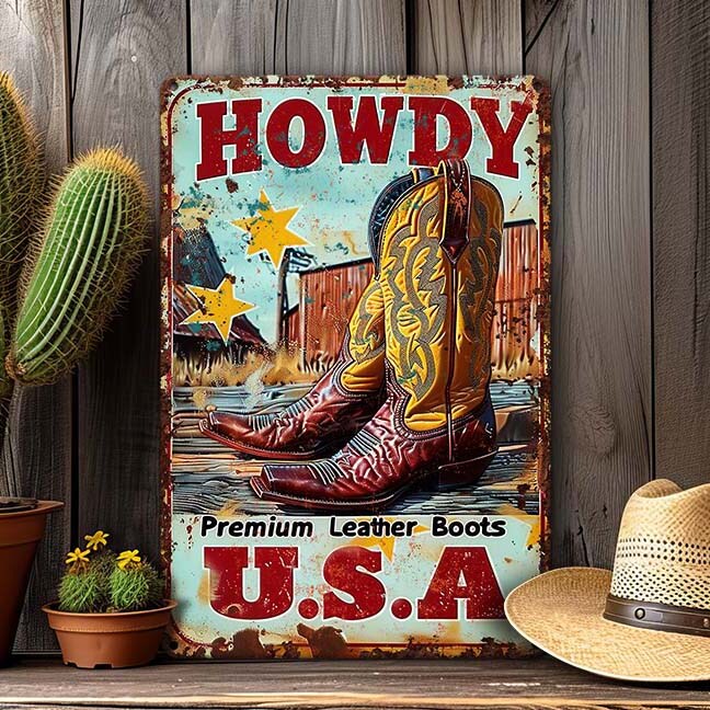 Cowboy Boots Plant Pot, Unique Hand-carved Western Flower Pot for outdoor & outlet Indoor garden