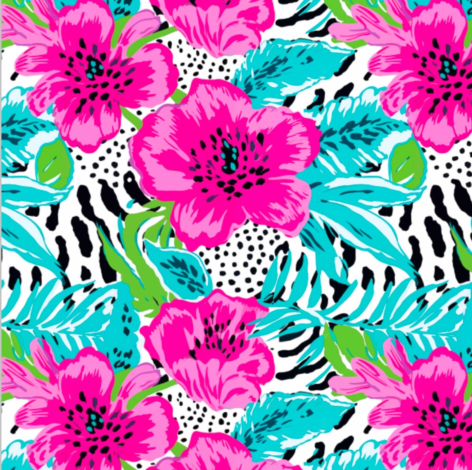 12 x 12 inch Sheet of Printed Vinyl or HTV in the Animal Print Floral G ...