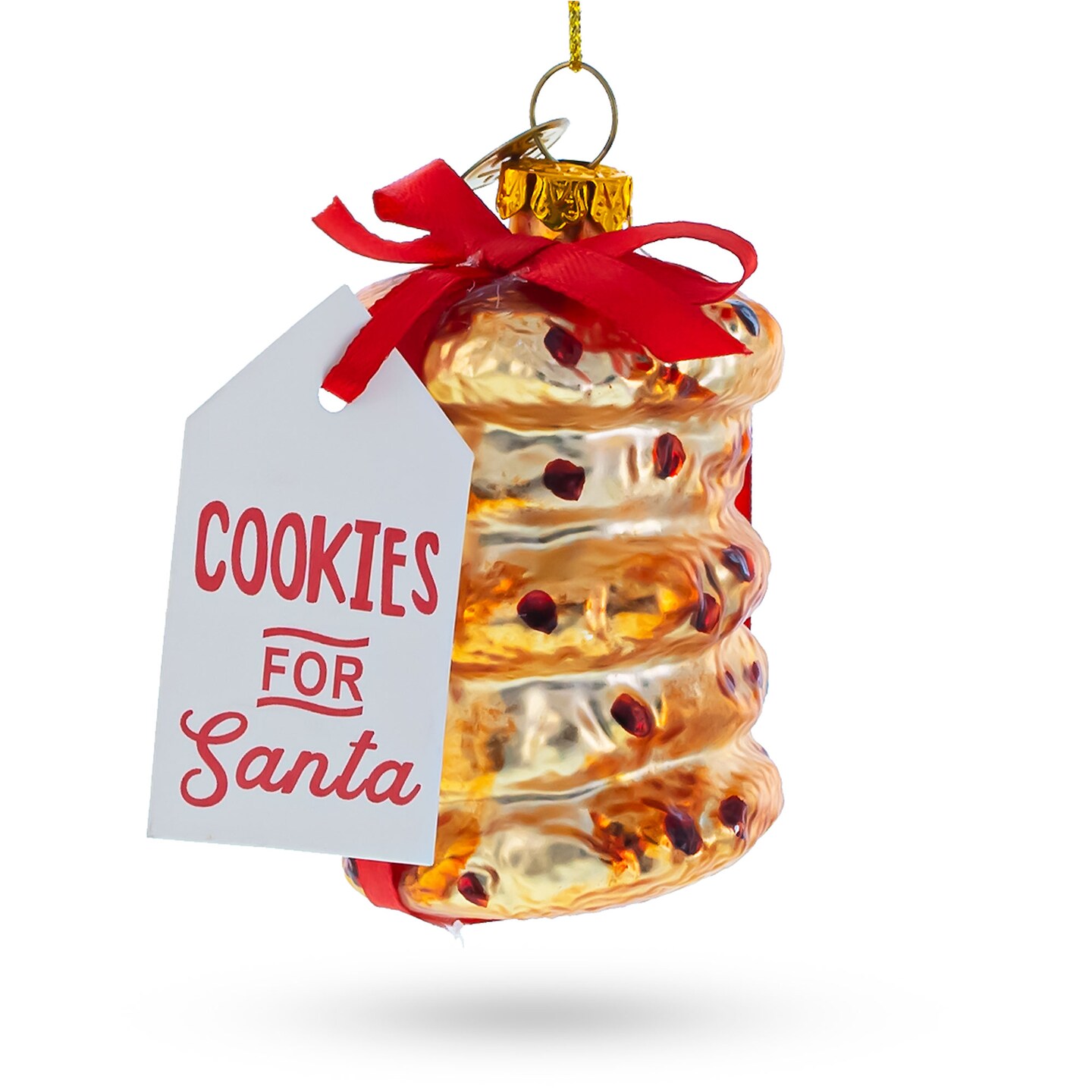 Glistening Cookies for Santa Blown Glass Christmas Ornament