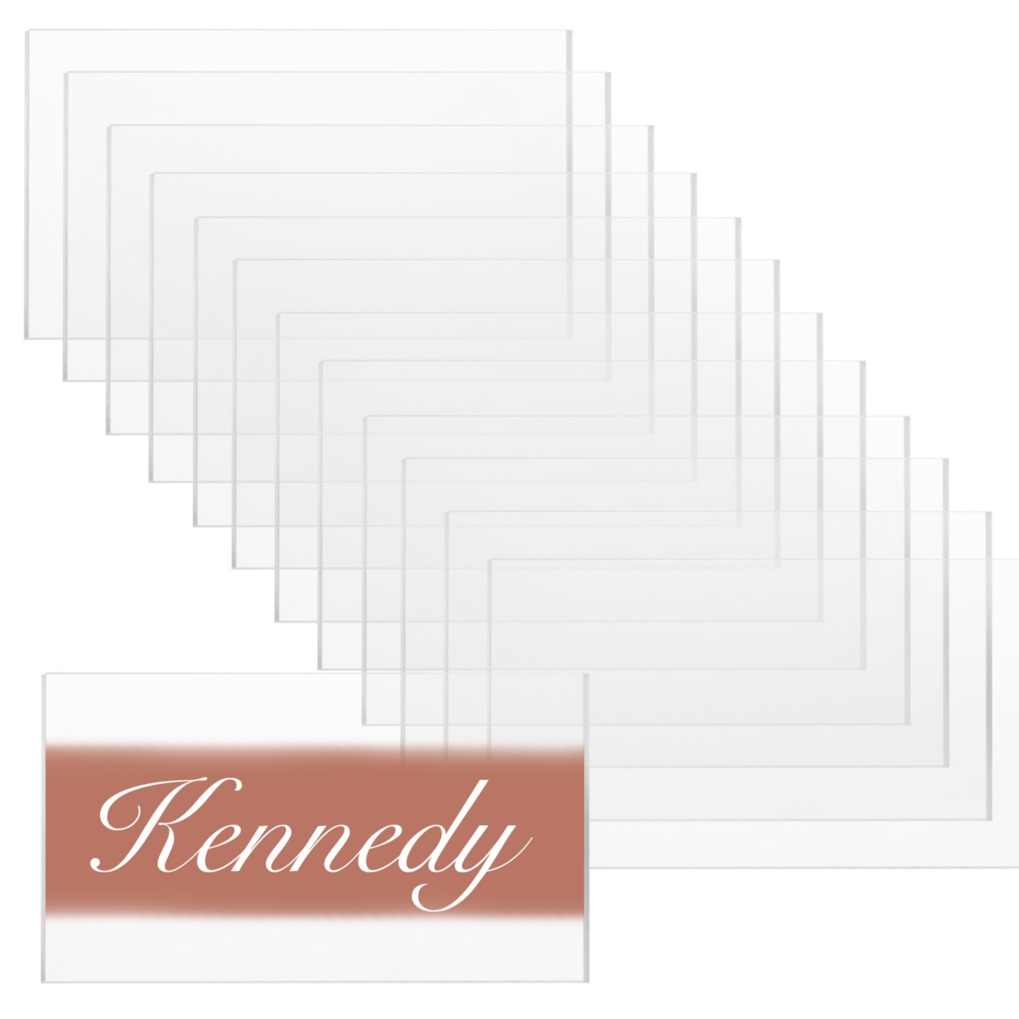 Spec101 Acrylic Place Cards - 2 x 3.5IN Rectangle Acrylic Blanks Name Cards