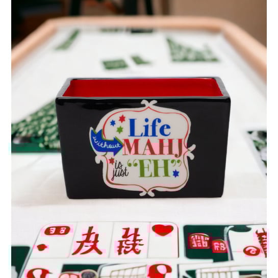 Ceramic Life Without Mahj Bowl 5.25 Inch Kitchen Mahjong Gift