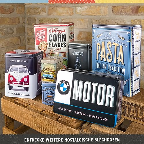 Retro tin box, 44 oz, Every Bite You Take Dog Treats – Gift idea for dog owners, metal clip top can for treats, vintage design