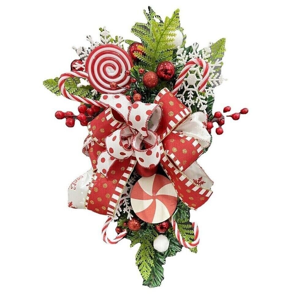Christmas Candy Wreath Garlands Decor