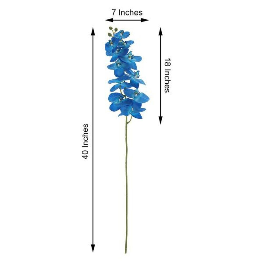 Graceful Silk Orchid Flower Stems: Set of 2, 40-Inch Artificial Centerpieces