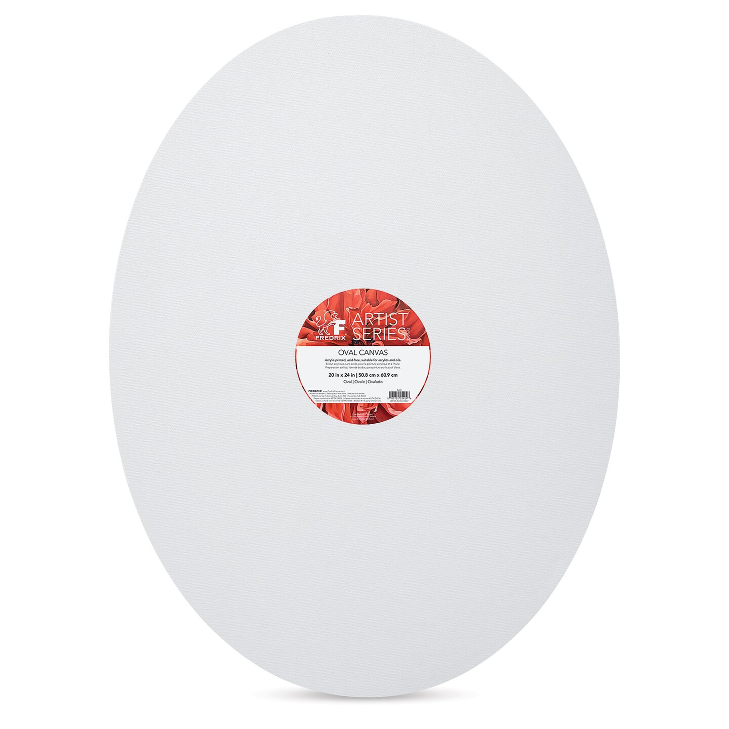 Fredrix Profile Cotton Canvas - 20&#x22; x 24&#x22;, Oval