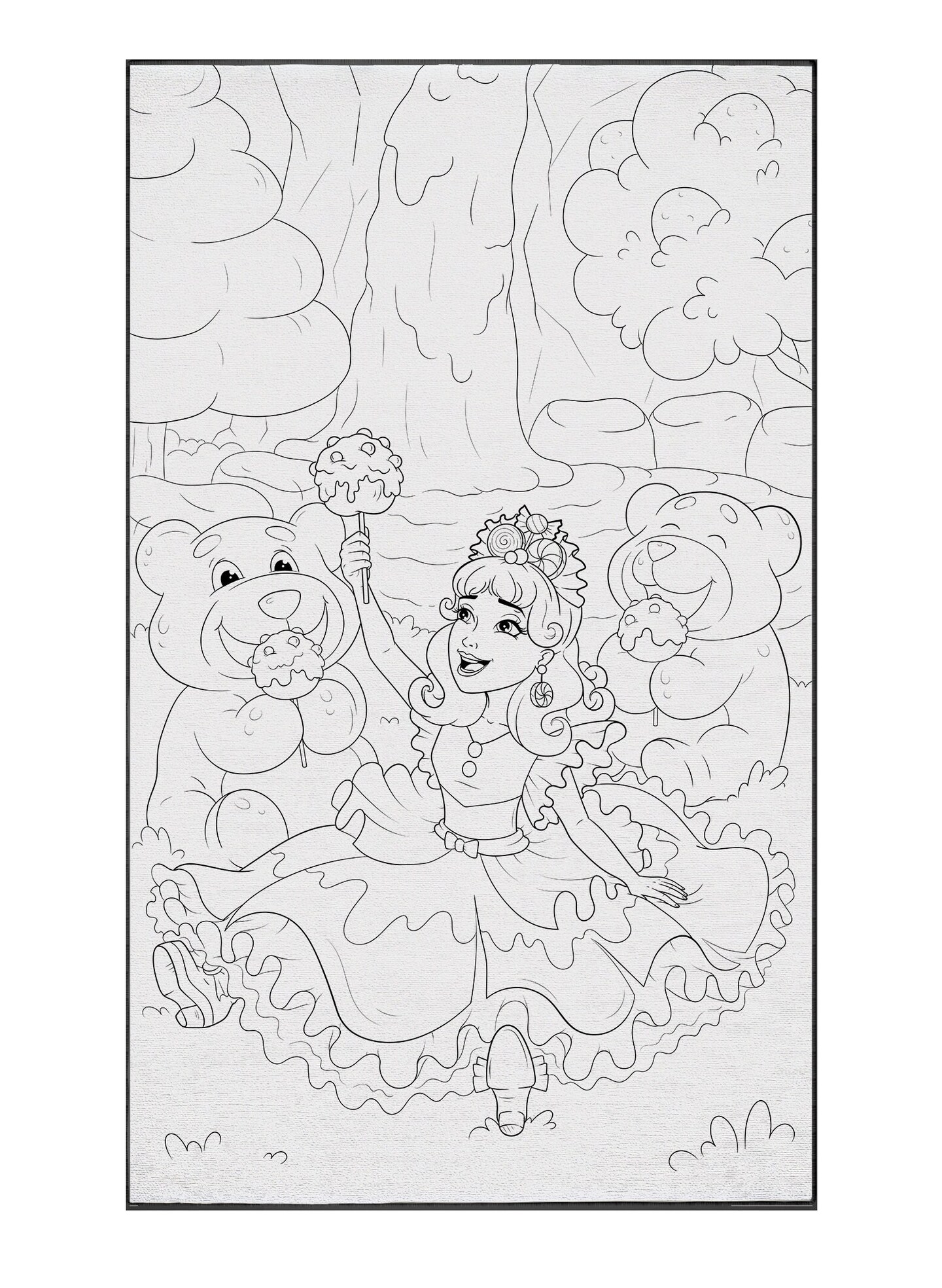 Princess Coloring Rug Washable Markers Easter Gift Set Wedding Kid&#x27;s Activities Princess Party Gift Birthday Party Fun Coloring Poster Pages