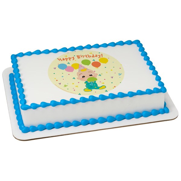 CoComelon&#x2122; Happy Birthday! Edible Cake Topper Image - 7.5&#x22; Round