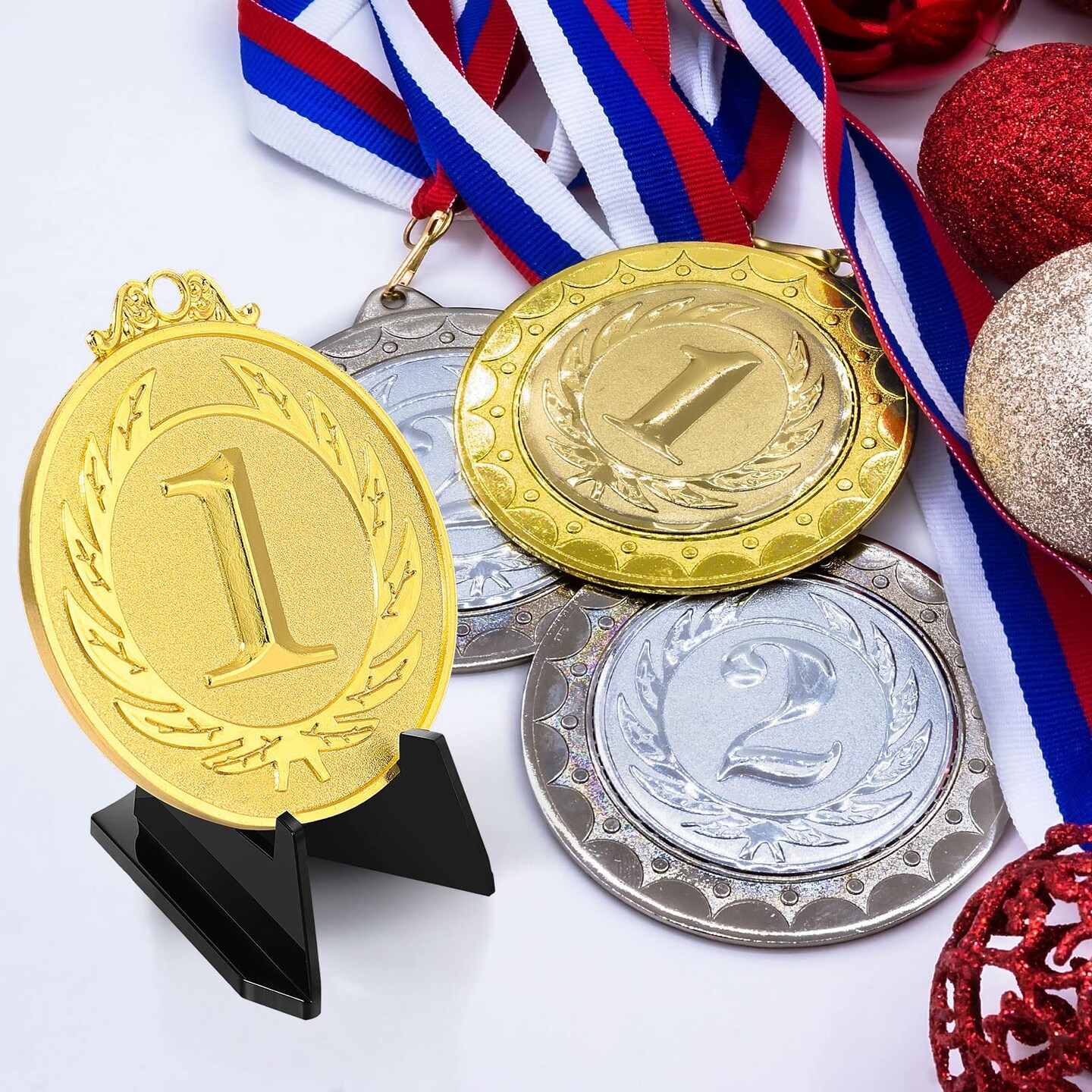 12 Pieces Easel Stands Mini Coin Display Stand 2.17 x 1.65 Inch Easel Holder Card Stand for Display Black Display Stand for Collectibles Plastic Plate Display Holder for Medal Watches Picture