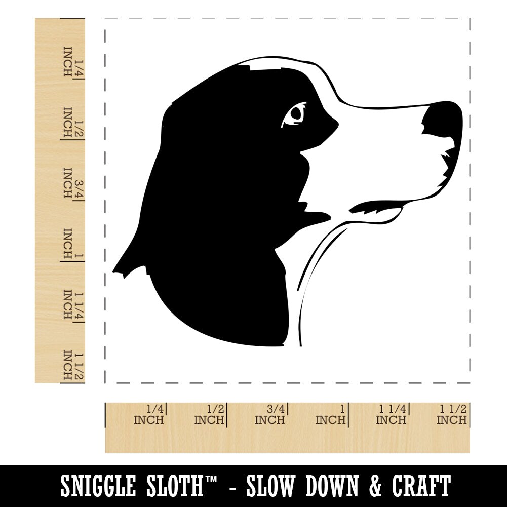 Beagle Face Profile Sketch Self-Inking Rubber Stamp Ink Stamper