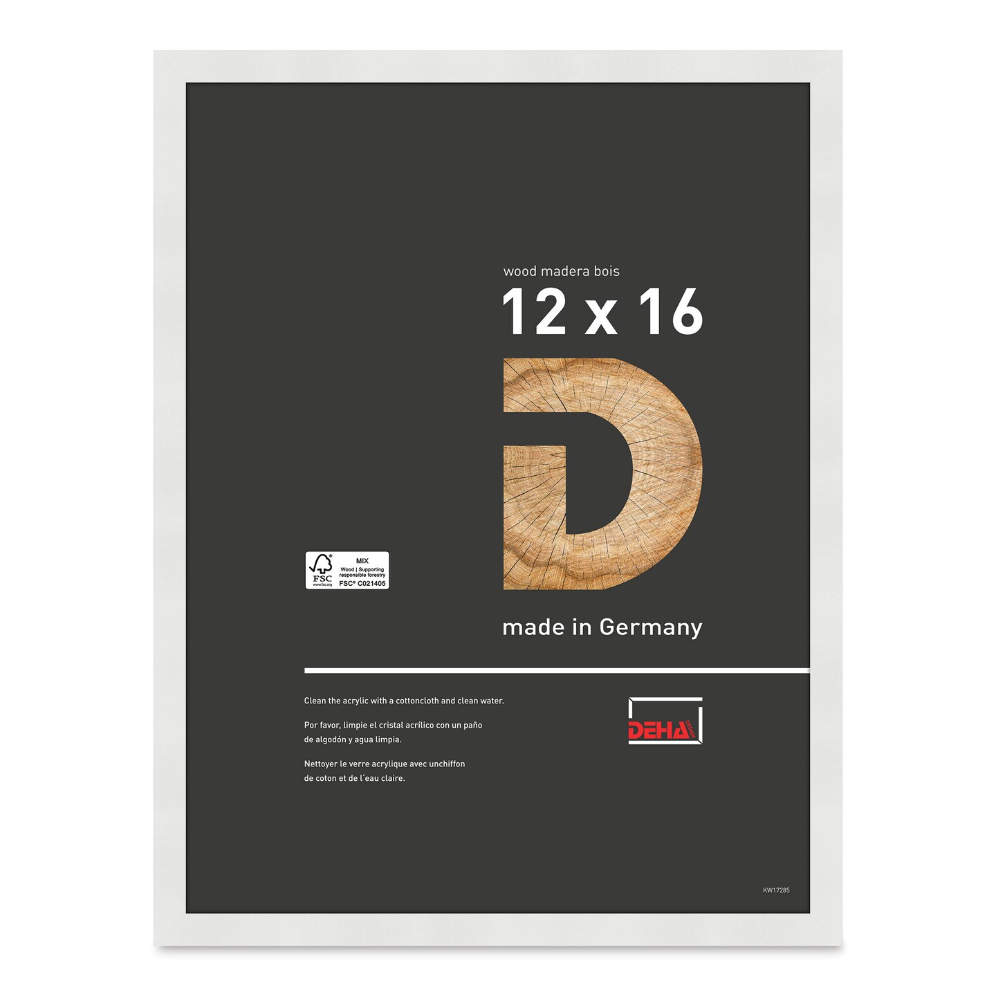 Deha Design Fontana Wood Frame - White, 12&#x22; x 16&#x22;
