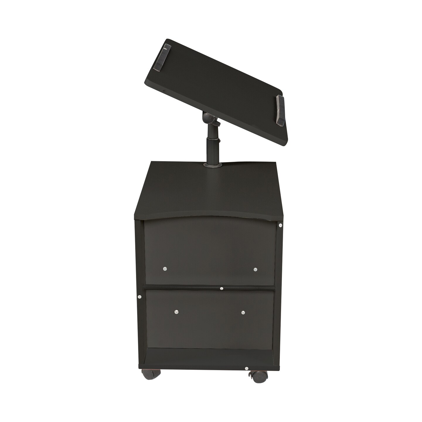 Height Adjustable Overbed End Table with Drawers and Open Shelf | Upgrade Bedside Setup