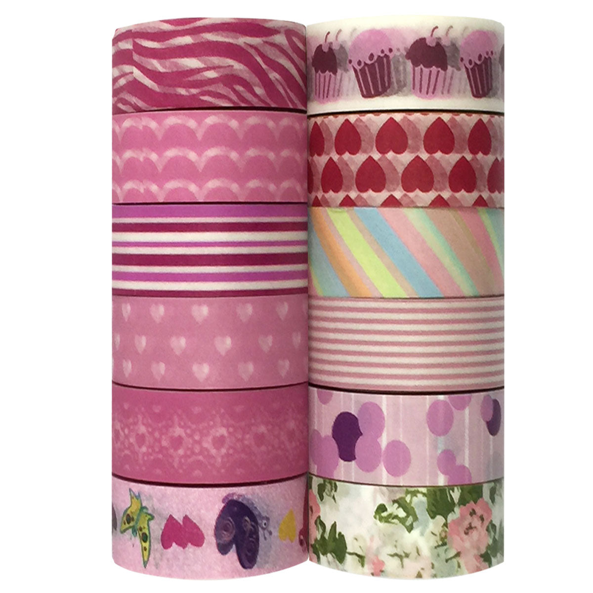 Wrapables Washi Tapes Decorative Masking Tapes, Set of 12, ADSET15