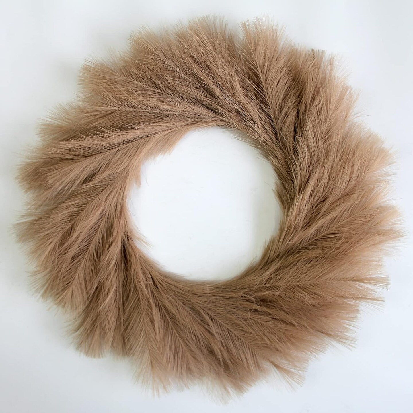 Celebrate the Season with Our 26" Faux Boho Pampas Grass Wreath: A Festive Front Door Statement Piece