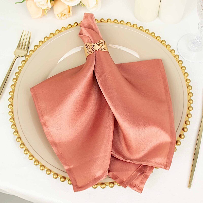 10Pcs 20&#x22; Satin Table Napkins