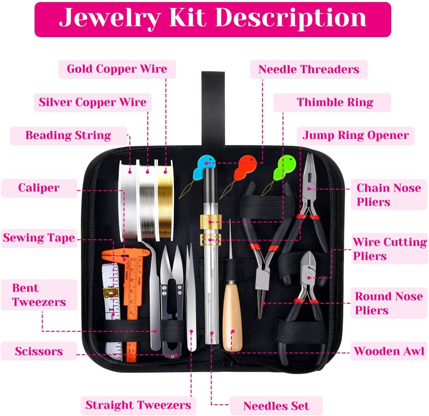 Jewelry Making Kits for Adults, Jewelry Making Supplies Kit with Jewelry Making Tools, Earring Charms, Jewelry Wires, Jewelry Findings and Helping Hands for Jewelry Making and Repair