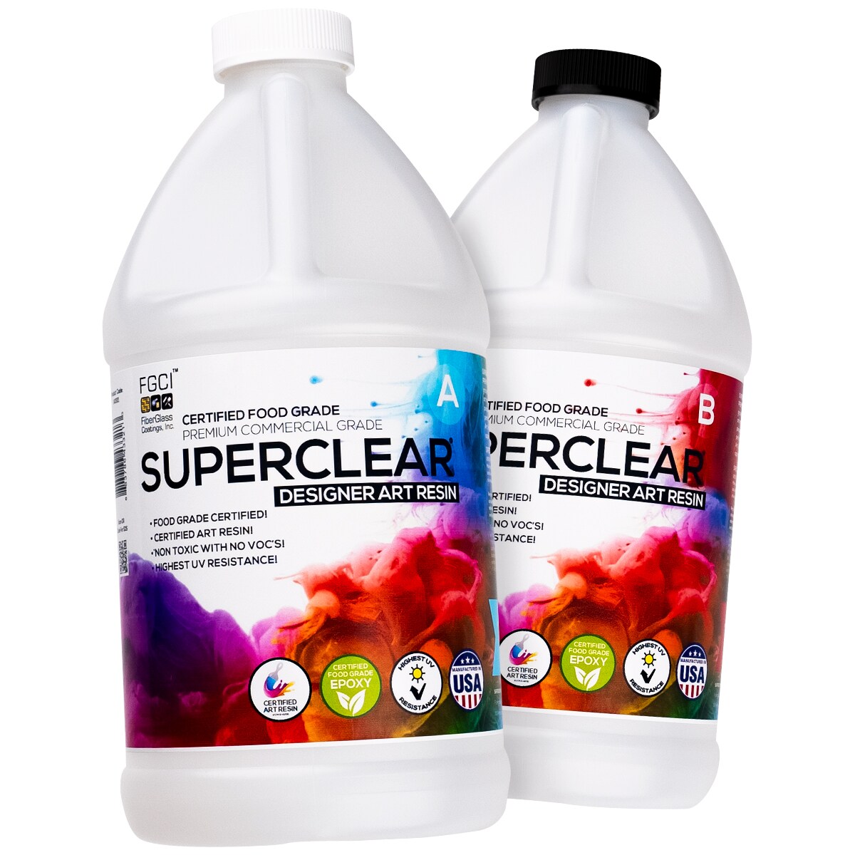 Superclear&#xAE; Designer Art Resin - Clear 2-part Epoxy Resin and Hardener for Jewelry, Charcuterie Boards, Castings and more!