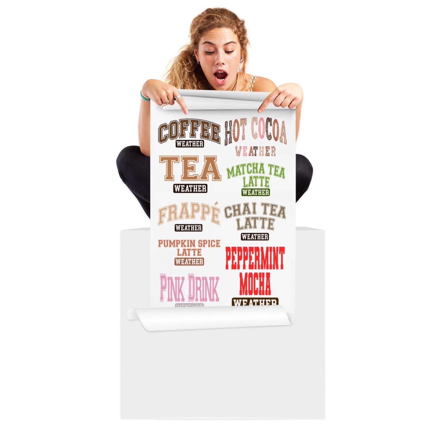 Coffee Weather Direct-to-Film DTF Transfer Mini Gang Sheets - 22x30