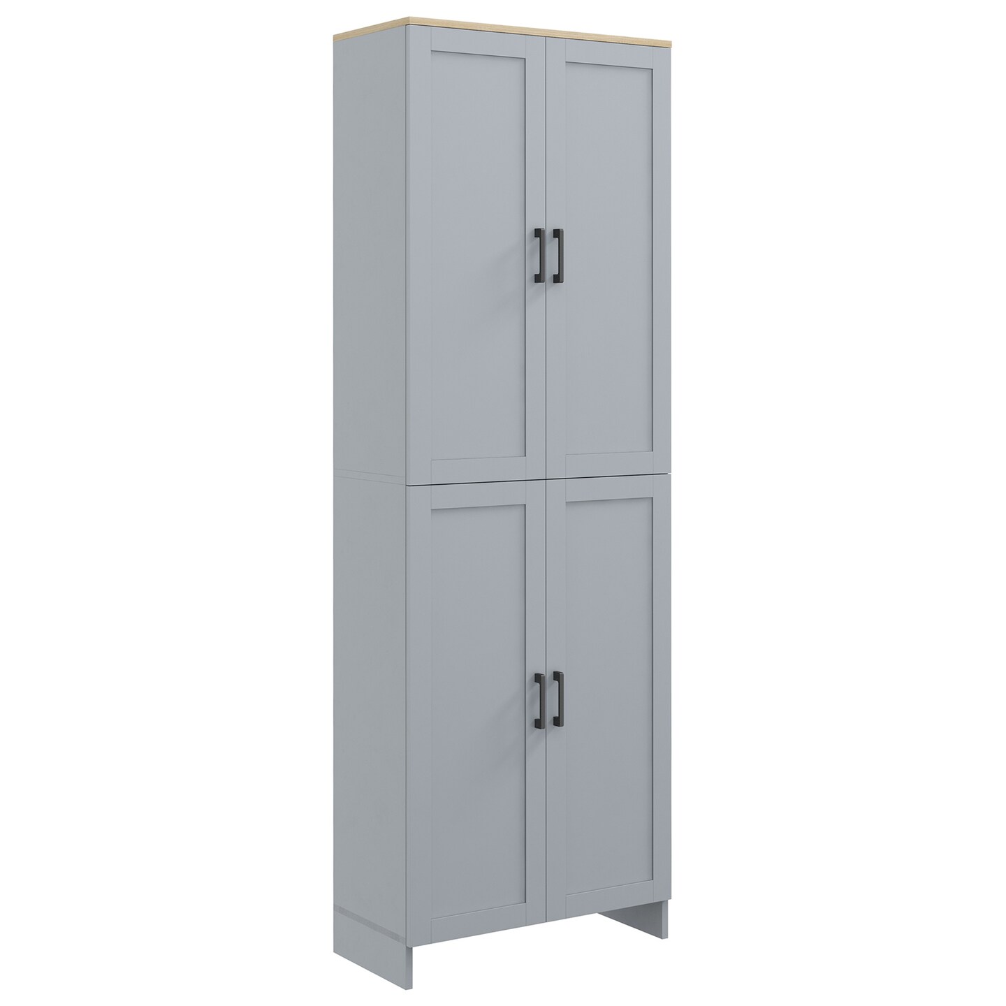 Adjustable Shelves Kitchen Pantry with 4 Doors - 75.68 | Organize Stylishly