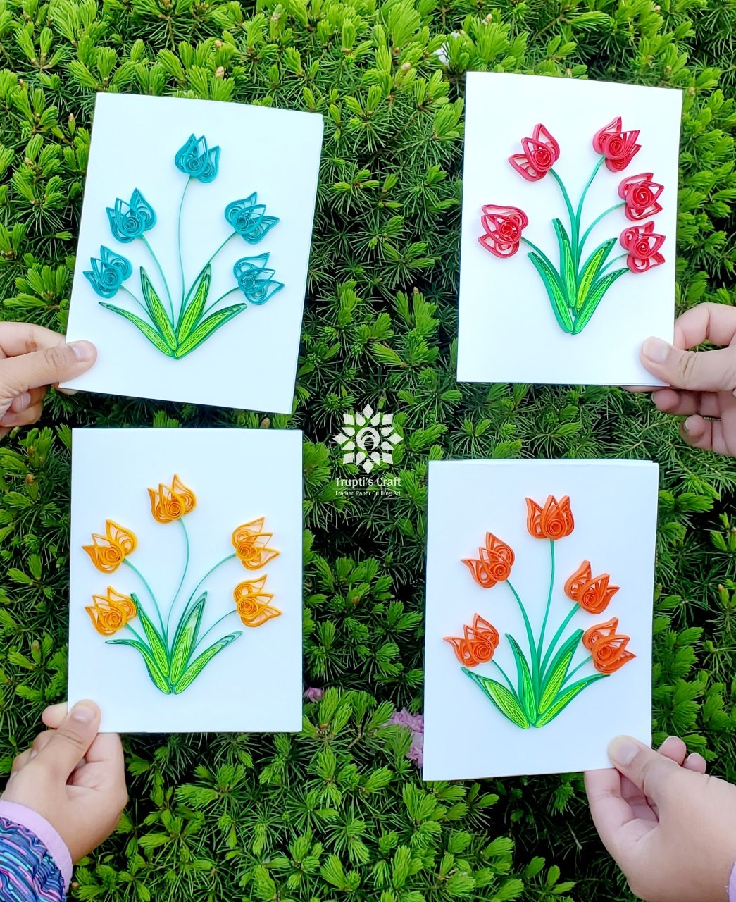 Paper Quilling Tulip Flower Greeting Card Workshop