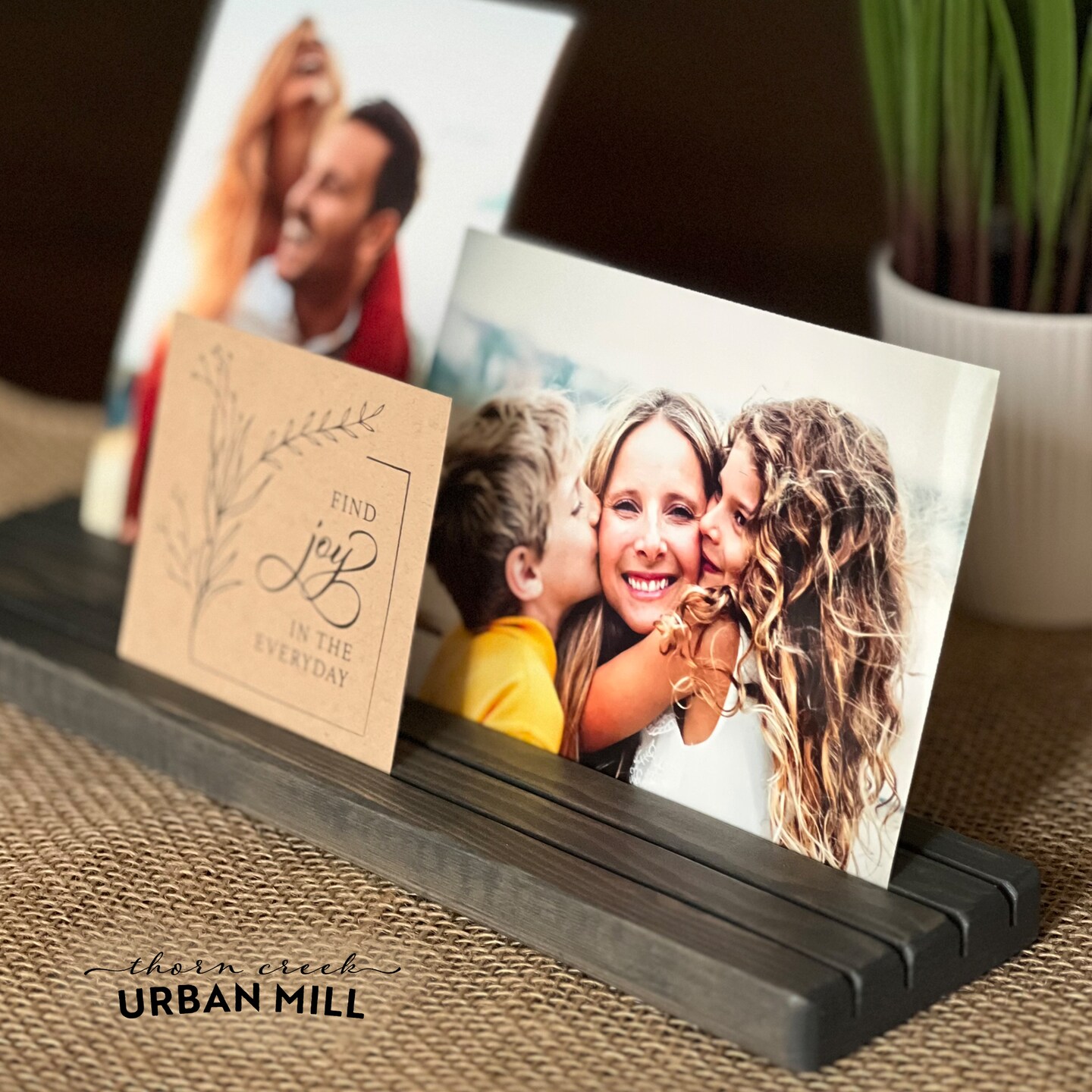 14" Wood Photo Stand, Picture Frame, Farmhouse, Modern, Contemporary, Home, Office, Desk