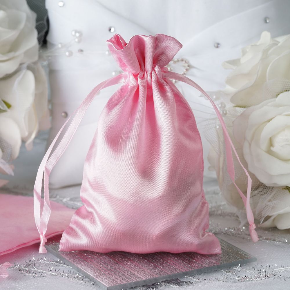 60 pcs 4x6 Satin Favor Drawstring Bags