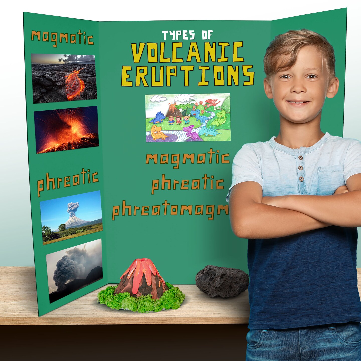 thumbnail image 2 of Flipside 36x48 Inch Foam Project Board - White Tri-fold Display Board For Science Fairs & Presentations 2 of 10
