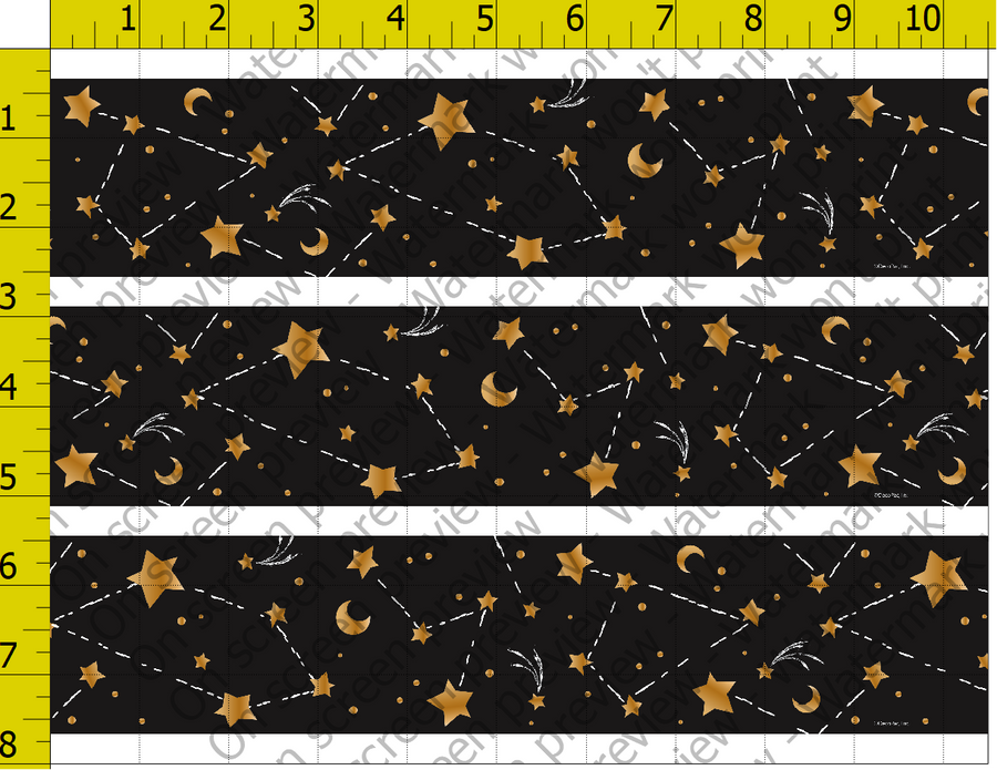 Star, Moon Grad Constellations Edible Cake Topper Image Strips