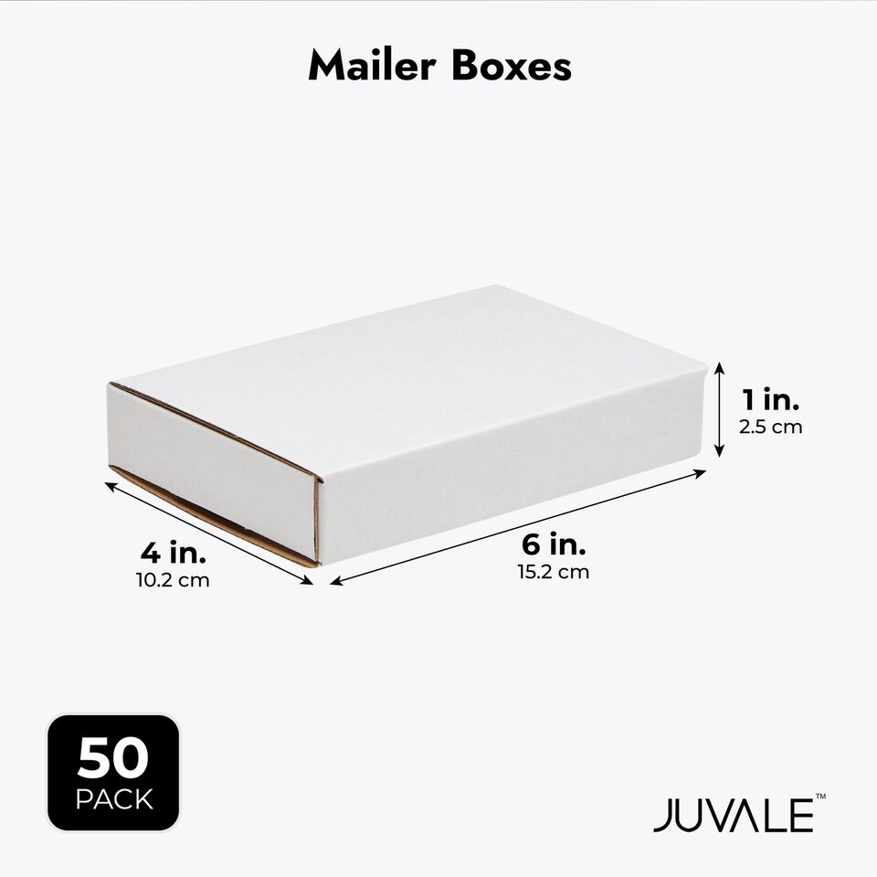 50 Pack White Corrugated Shipping Mailer