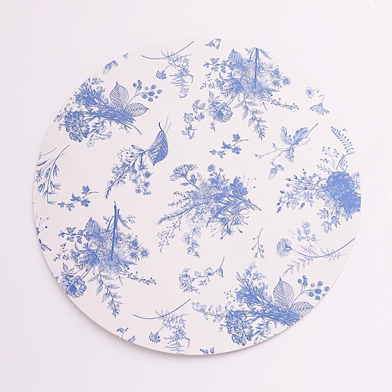 Floral Disposable Paper Charger Plates: Party Decor