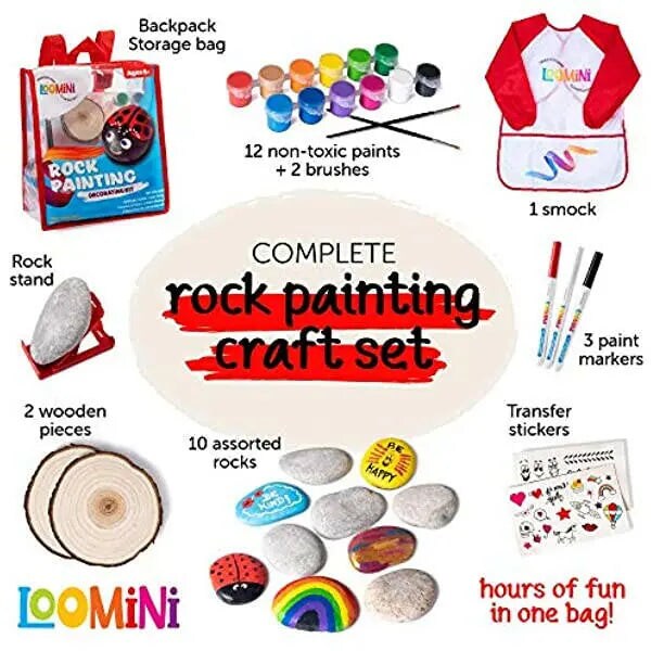 35 pc Craft Kit for Kids - Craft Rock Art Gift Sets
