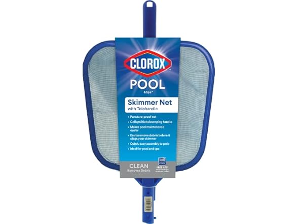 Clorox&#xAE; Pool&#x26;Spa Skimmer w Telepole-Push&#x26;Click - 99213CLX