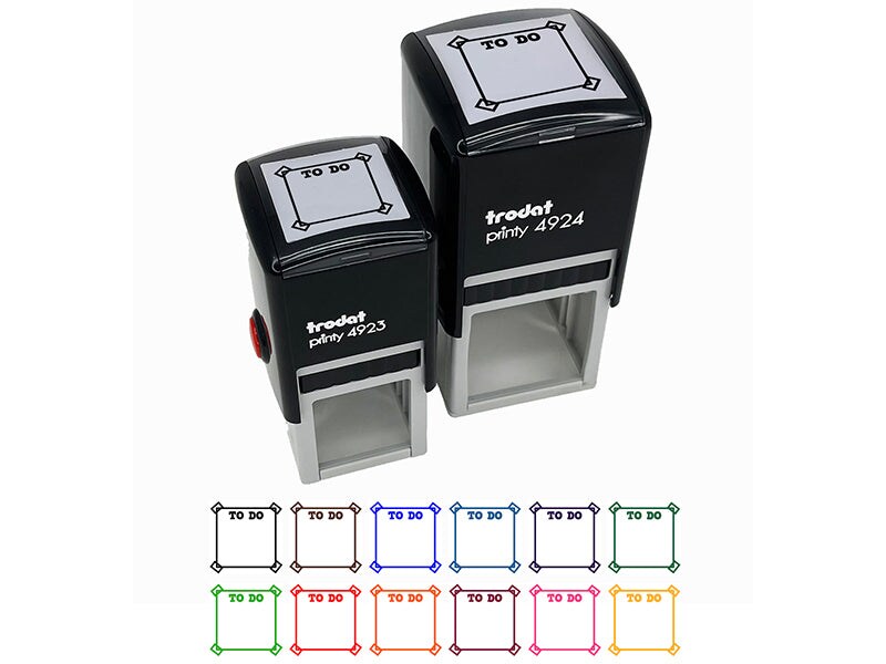 Cute To Do List Note Box Taped Corners Self-Inking Rubber Stamp Ink Stamper
