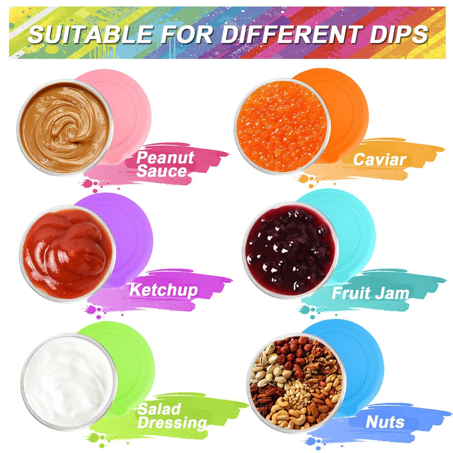 10 Pieces Food Storage Bags Silicone, Leakproof Reusable Storage Bags, Reusable Snack Bags Silicone for Home Food Storage, Kids School Lunch,Picnic and Travel (Salad Dressing Container)