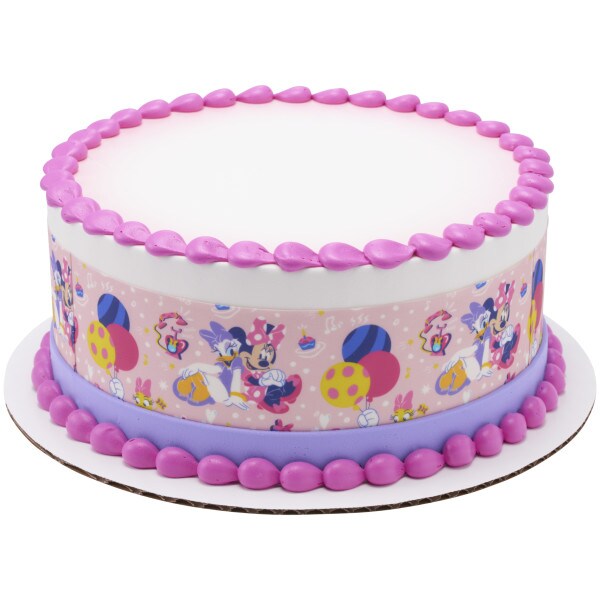 Disney Minnie Mouse Party Time Edible Cake Topper Image Strips