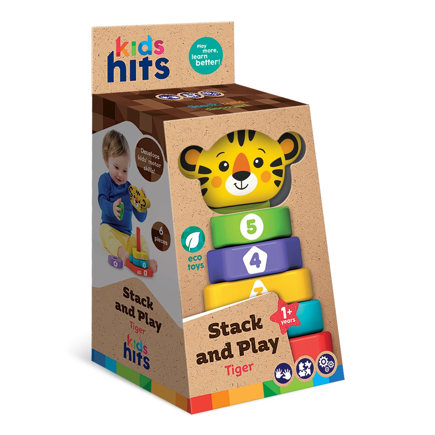 Kids Hits Wooden Stack and Play Tiger: Endless Fun in Every Stack!