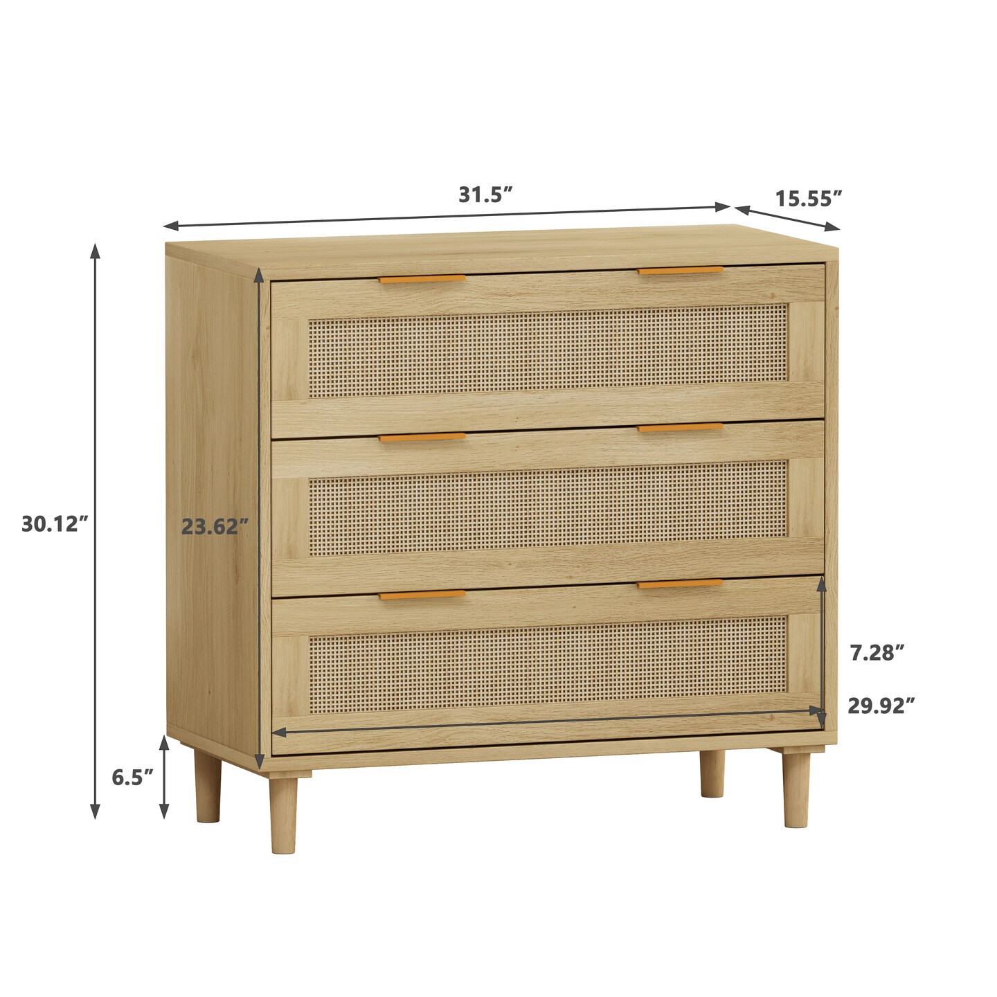 Stylish Rattan Storage Cabinet - 55.8 | Charm and Style