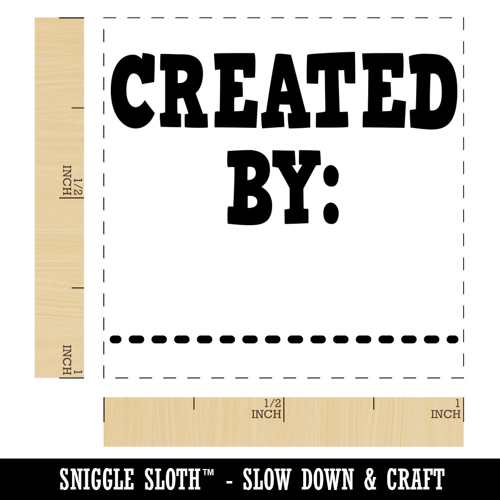 Created By Fill In Self-Inking Rubber Stamp Ink Stamper