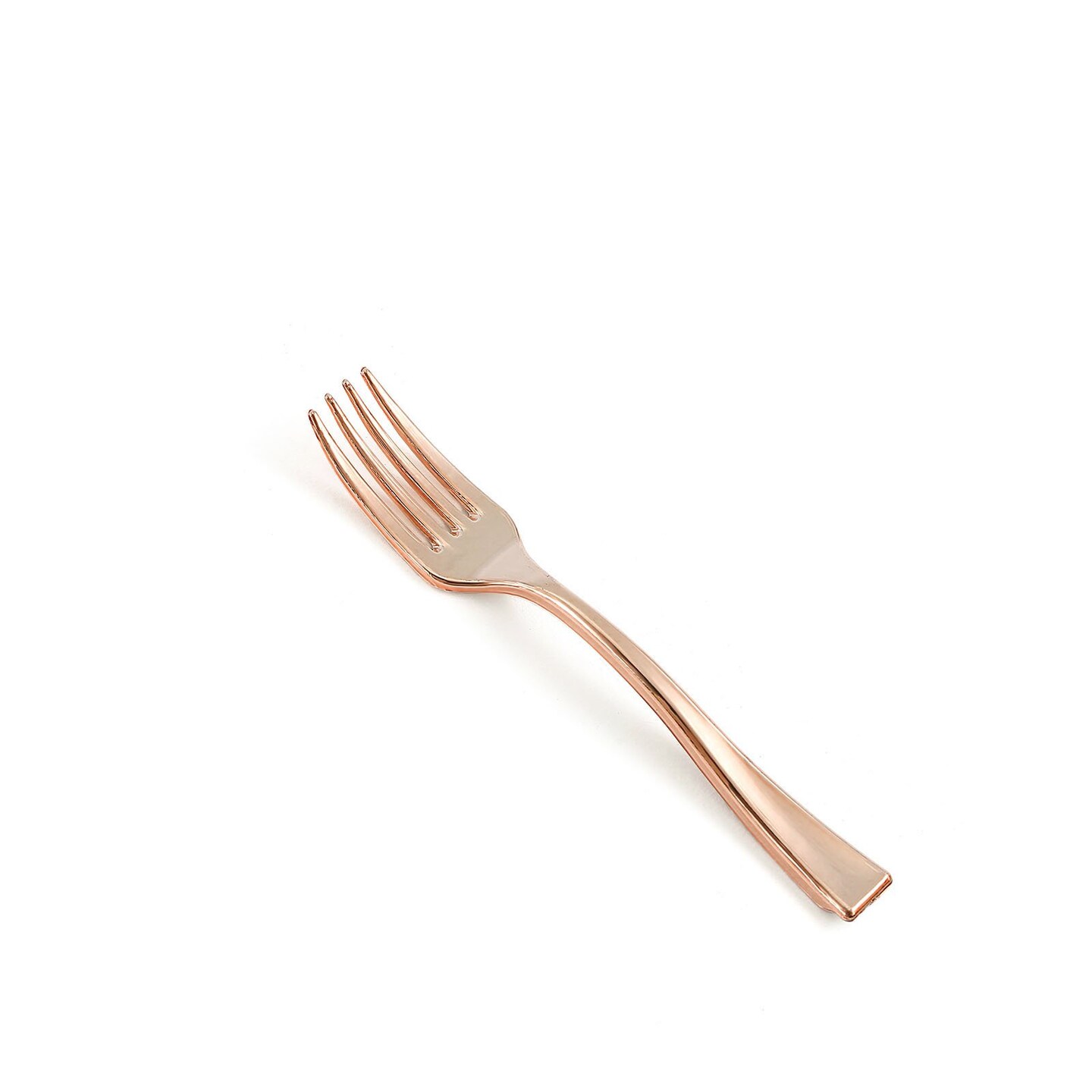 4-Inch long Rose Gold Disposable Plastic Appetizer Forks