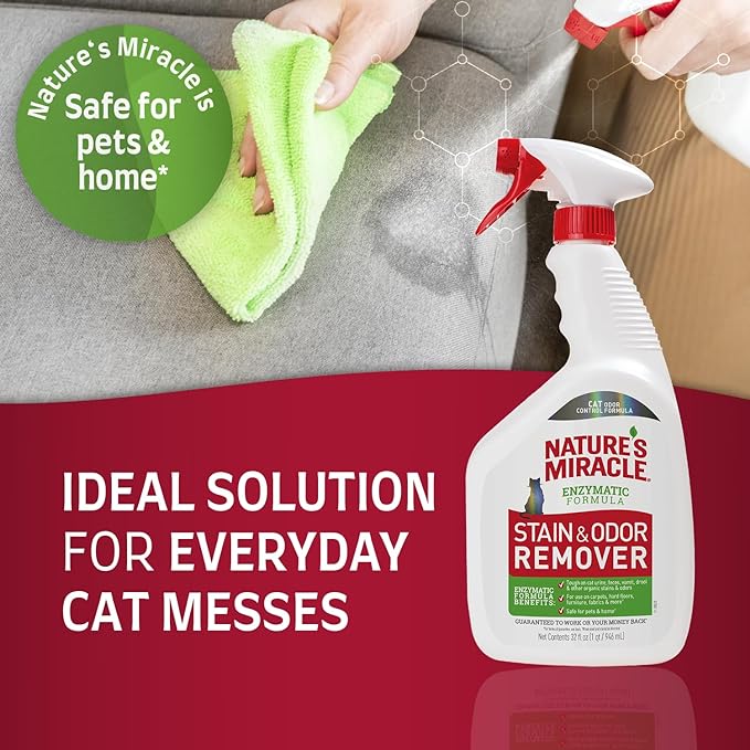 Nature&#x27;s Miracle&#xAE; - Stain and Odor Remover, Spot Stain and Pet Odor Eliminator, Enzymatic Formula, 32 Ounce Spray