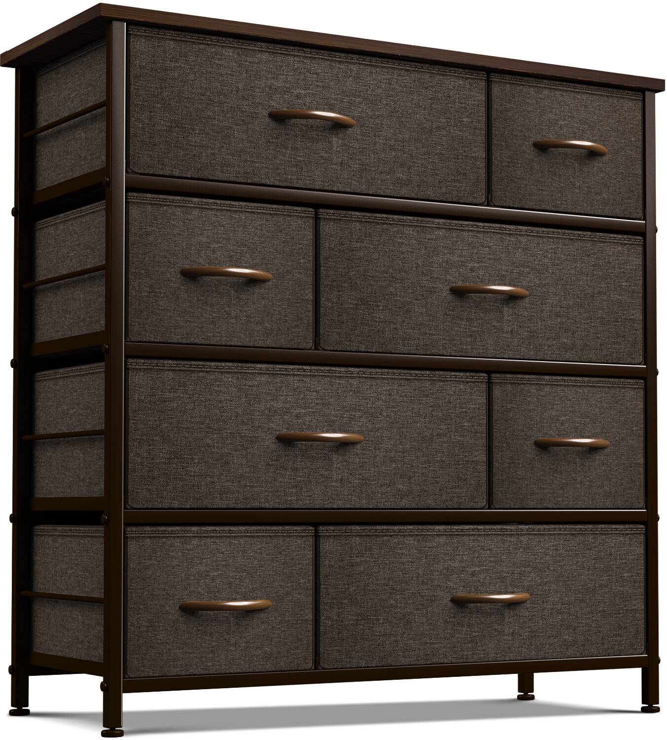 Sorbus Dresser with 8 Drawers - Storage Chest Organizer with Steel Frame, Wood Top, Handles, Fabric Bins