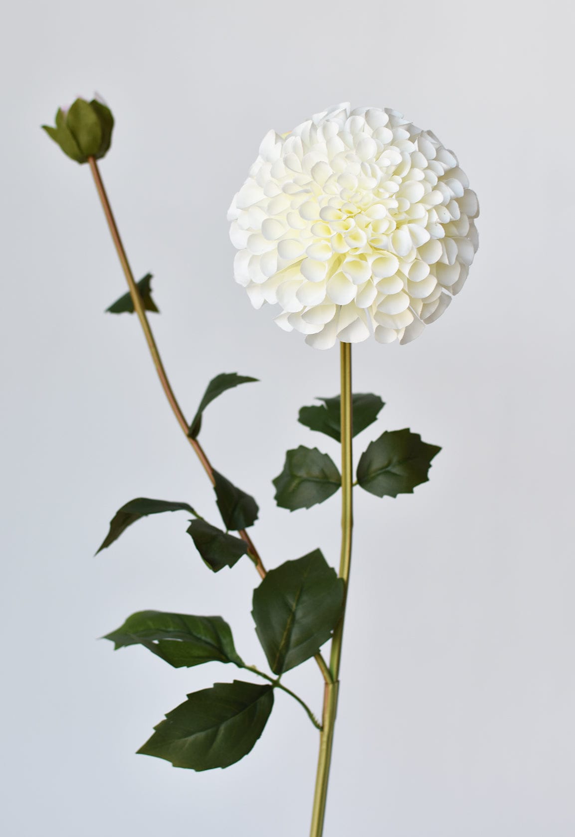 31&#x22; Faux Dahlia Stem White