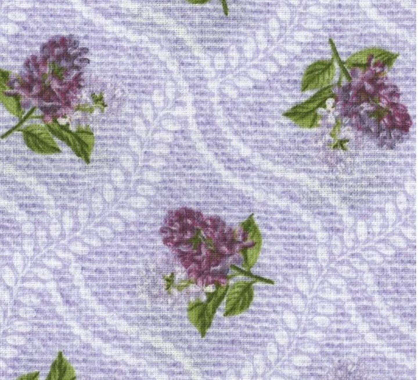 Lilac Garden Floral Lilac Lattice Purple Cotton Fabric by Northcott BTY